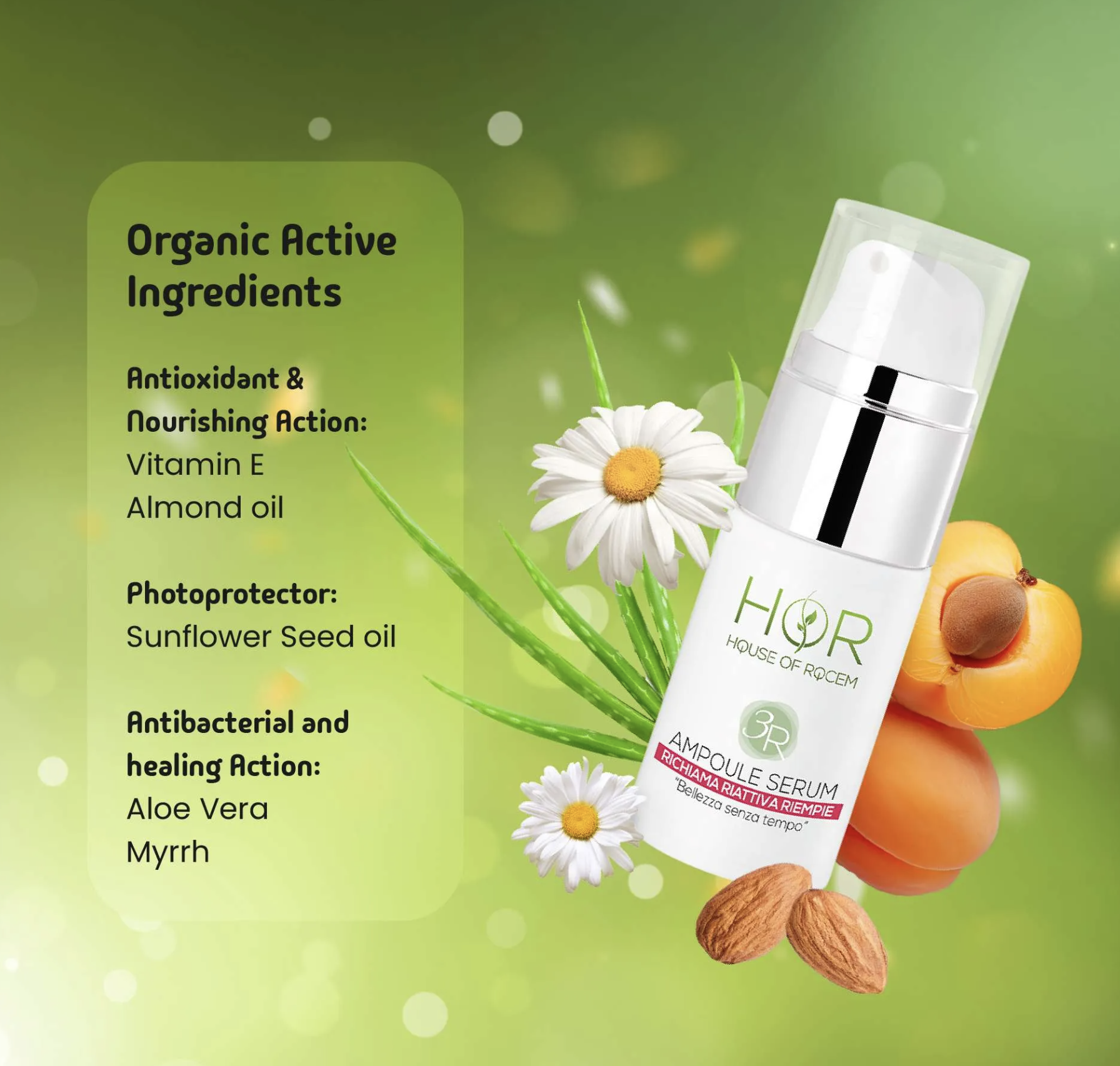 3R Ampoule Serum with Precious Oils and Aloe Vera – 15ml - Image 3