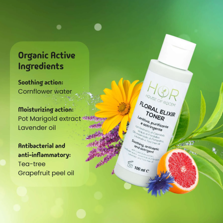 Floral Elixir Toner with Calendula extract, Cornflower Water – 100ml - Image 3