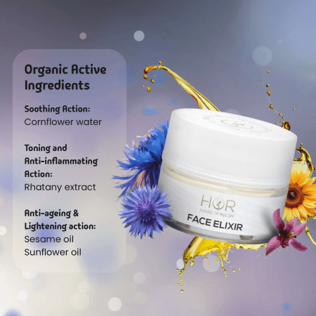 Face Elixir with Bachelor button Flower water extract – 50ml - Image 3